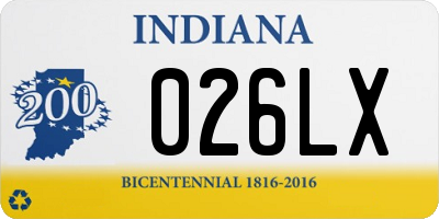 IN license plate 026LX