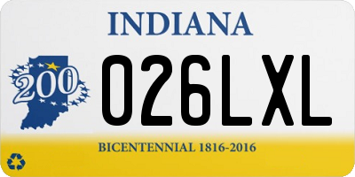 IN license plate 026LXL