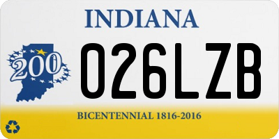 IN license plate 026LZB