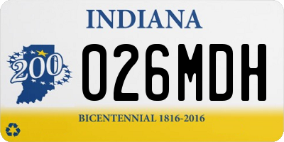IN license plate 026MDH