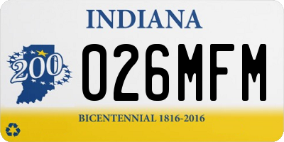 IN license plate 026MFM