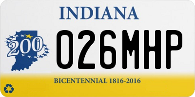 IN license plate 026MHP