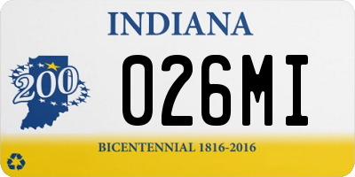 IN license plate 026MI
