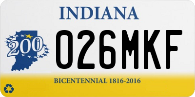 IN license plate 026MKF