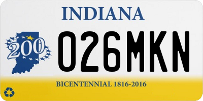 IN license plate 026MKN