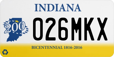 IN license plate 026MKX