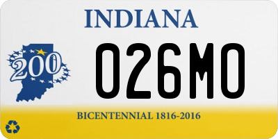 IN license plate 026MO