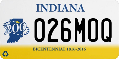 IN license plate 026MOQ