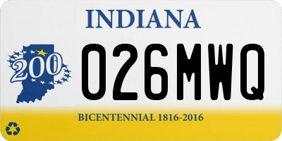 IN license plate 026MWQ