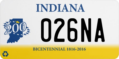 IN license plate 026NA