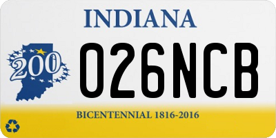 IN license plate 026NCB