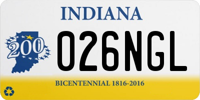 IN license plate 026NGL