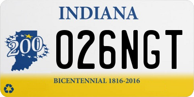 IN license plate 026NGT