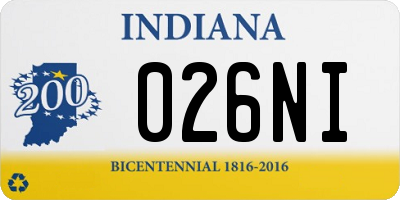 IN license plate 026NI