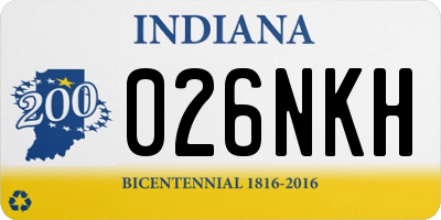 IN license plate 026NKH