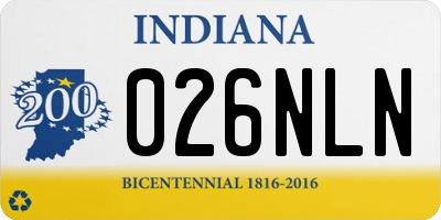 IN license plate 026NLN