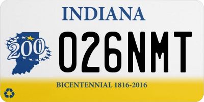 IN license plate 026NMT
