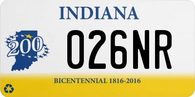 IN license plate 026NR