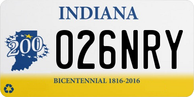 IN license plate 026NRY