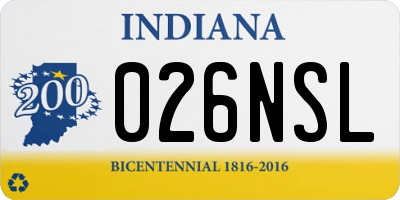 IN license plate 026NSL