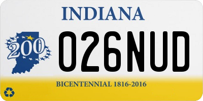 IN license plate 026NUD