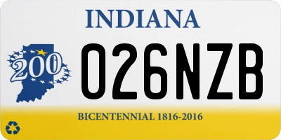IN license plate 026NZB