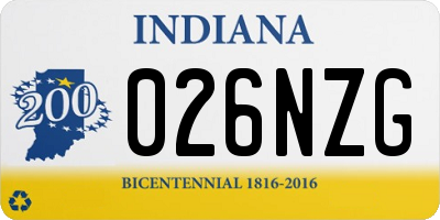 IN license plate 026NZG