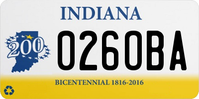 IN license plate 026OBA