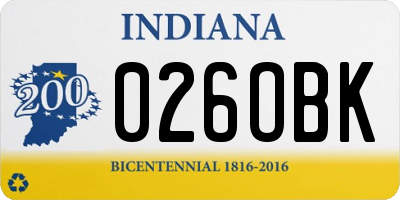 IN license plate 026OBK