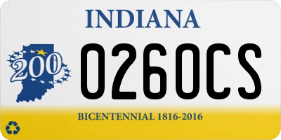 IN license plate 026OCS