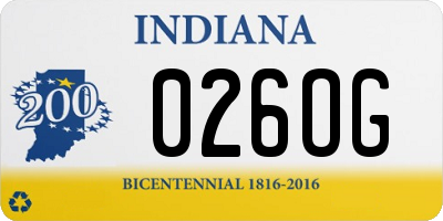 IN license plate 026OG