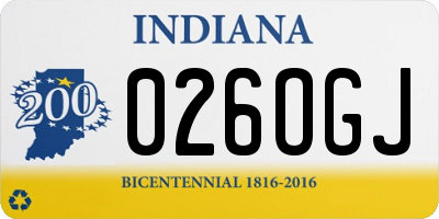 IN license plate 026OGJ