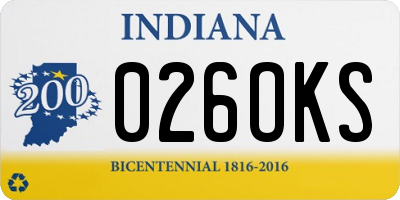IN license plate 026OKS