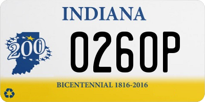 IN license plate 026OP