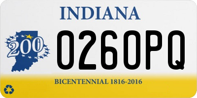 IN license plate 026OPQ