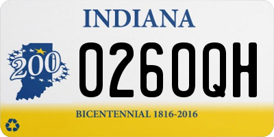 IN license plate 026OQH