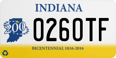 IN license plate 026OTF