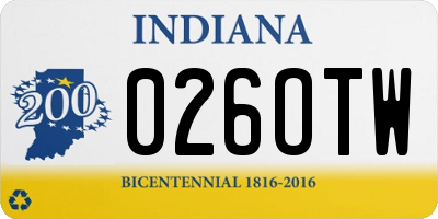 IN license plate 026OTW