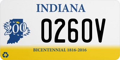 IN license plate 026OV