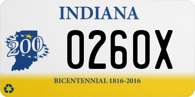 IN license plate 026OX