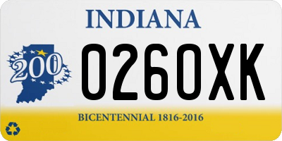 IN license plate 026OXK
