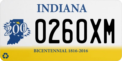 IN license plate 026OXM
