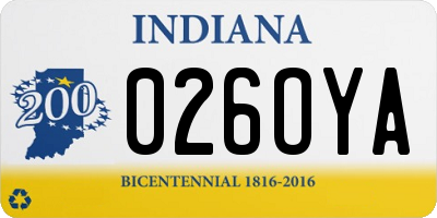 IN license plate 026OYA