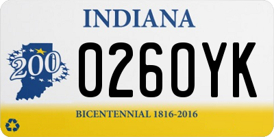 IN license plate 026OYK