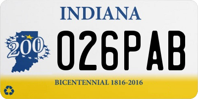 IN license plate 026PAB