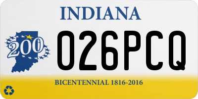 IN license plate 026PCQ