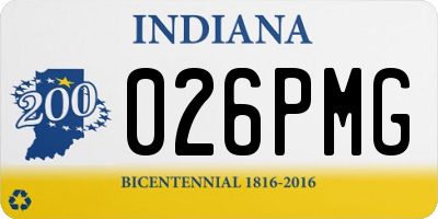 IN license plate 026PMG