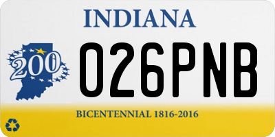 IN license plate 026PNB
