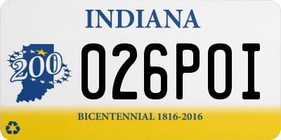 IN license plate 026POI