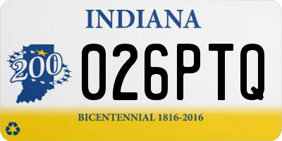 IN license plate 026PTQ